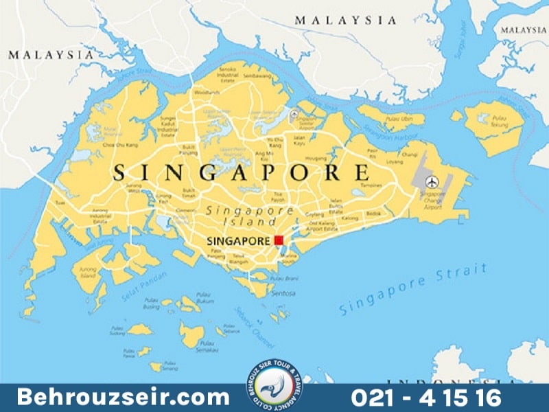 نقشه کشور سنگاپور
